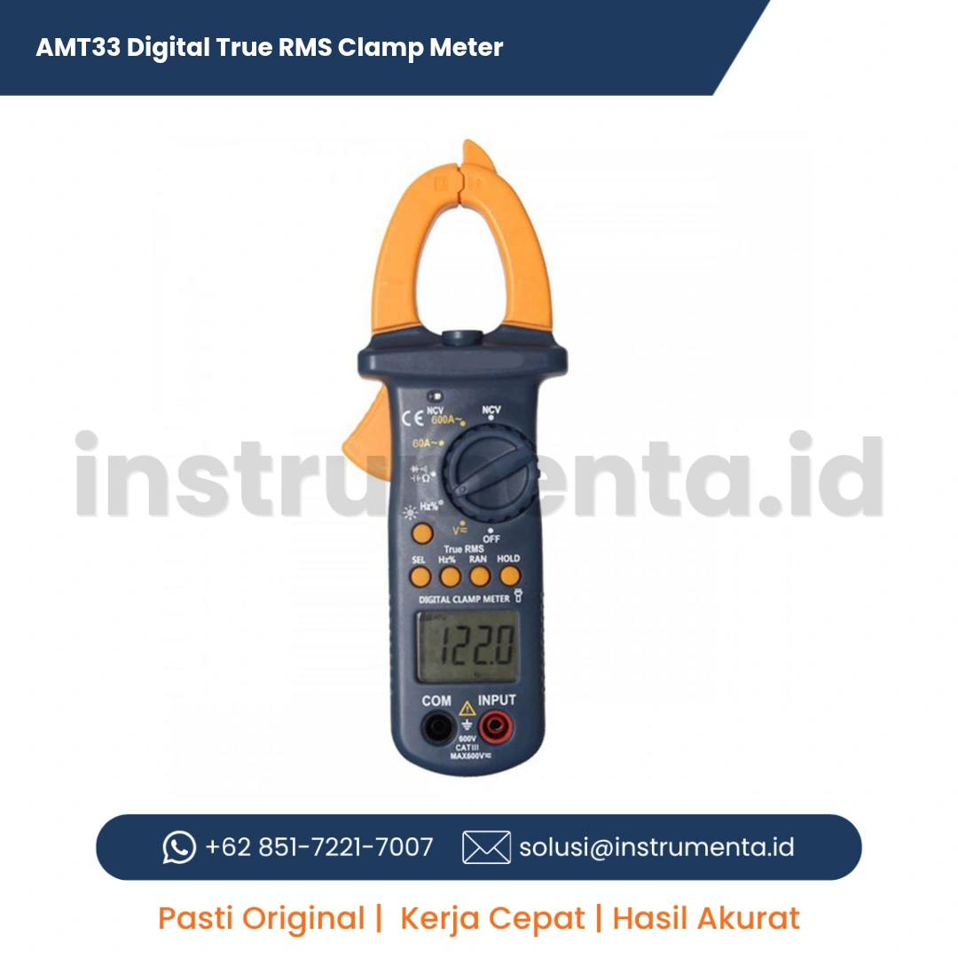 Ready Stock AMT33 Digital True RMS Clamp Meter Tang Ampere Digital Alat Ukur Arus Listrik AC DC Presisi